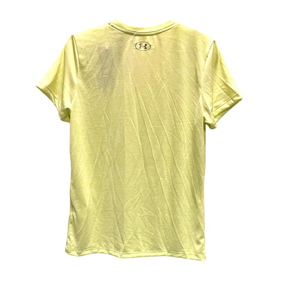 NEW Under Armour Women's Tech Twist V-neck Top size M Yellow - Picture 2 of 6